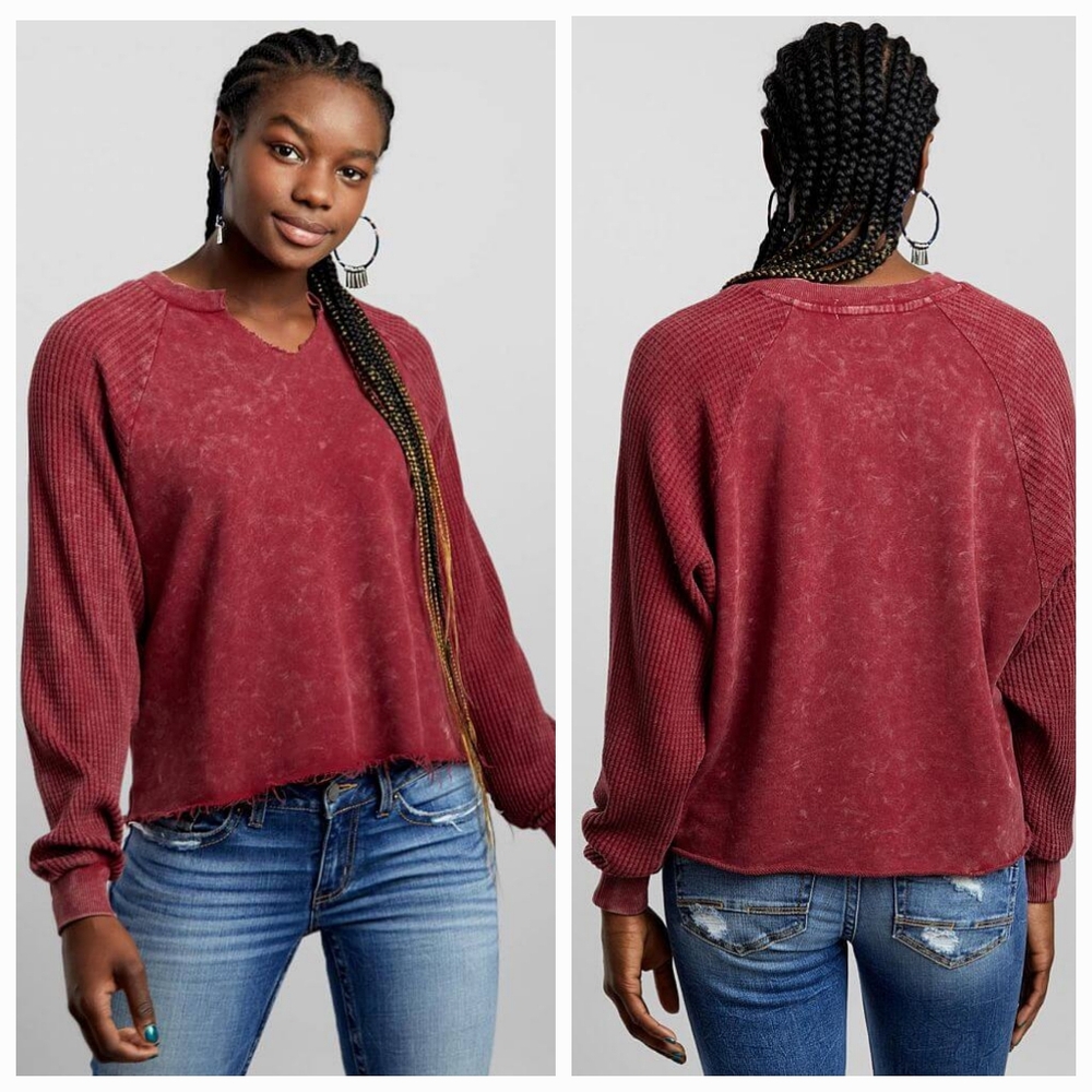 NeW GILDED INTENT FRENCH TERRY LINED SPLIT NECK WASHED PULLOVER XL